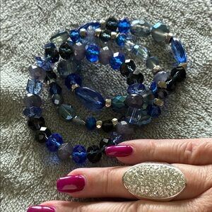 Chic Multicolor Beaded Bracelet Trio